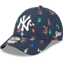 cepur-izliekta-tumsi-zils-regulejams-berniem-9forty-festive-no-new-york-yankees-mlb-no-new-era