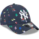 verstellbare-marineblaue-kinderkappe-9forty-festive-new-york-yankees-mlb-von-new-era