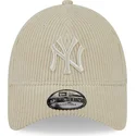 cap-izliekta-beige-adjustable-strap-9forty-wide-cord-no-new-york-yankees-mlb-no-new-era