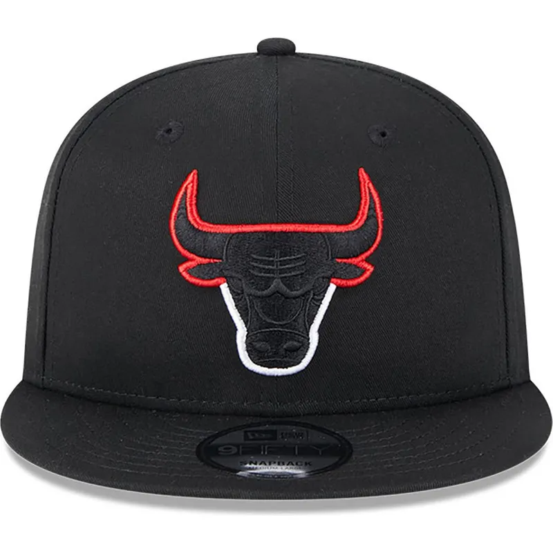 cepur-plakana-melns-snapback-9fifty-split-no-chicago-bulls-nba-no-new-era