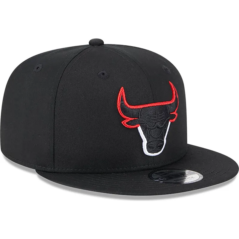 cepur-plakana-melns-snapback-9fifty-split-no-chicago-bulls-nba-no-new-era