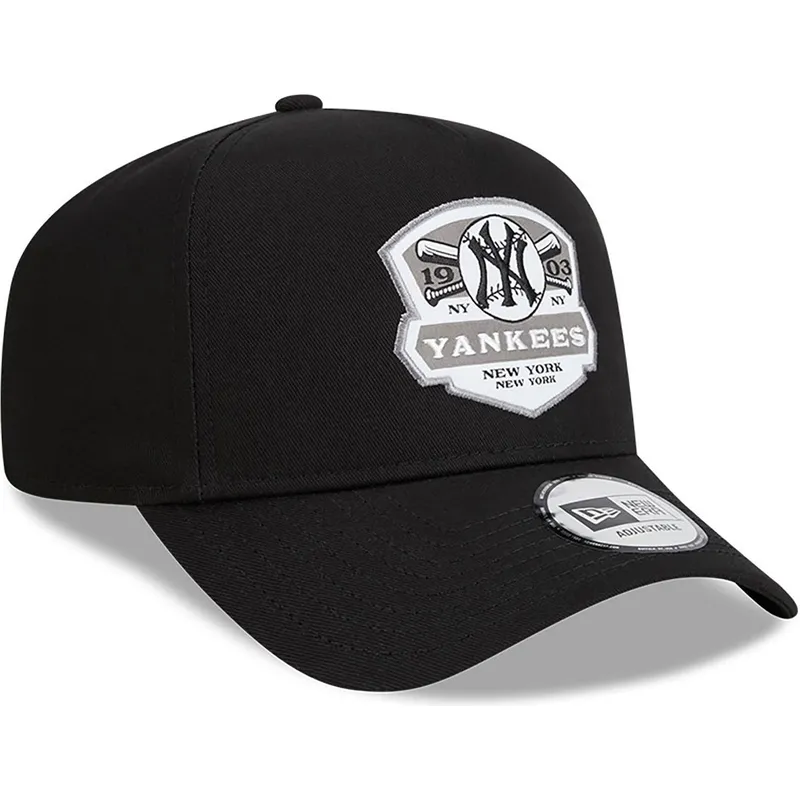 cepur-izliekta-melns-snapback-a-frame-patch-no-new-york-yankees-mlb-no-new-era