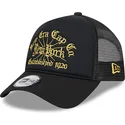 cepur-izliekta-truckeris-melns-snapback-a-frame-est-1920-no-new-era