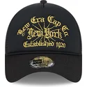 cepur-izliekta-truckeris-melns-snapback-a-frame-est-1920-no-new-era