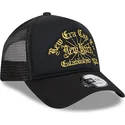 cepur-izliekta-truckeris-melns-snapback-a-frame-est-1920-no-new-era