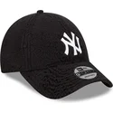 schwarze-verstellbare-curved-cap-9forty-teddy-der-new-york-yankees-mlb-von-new-era