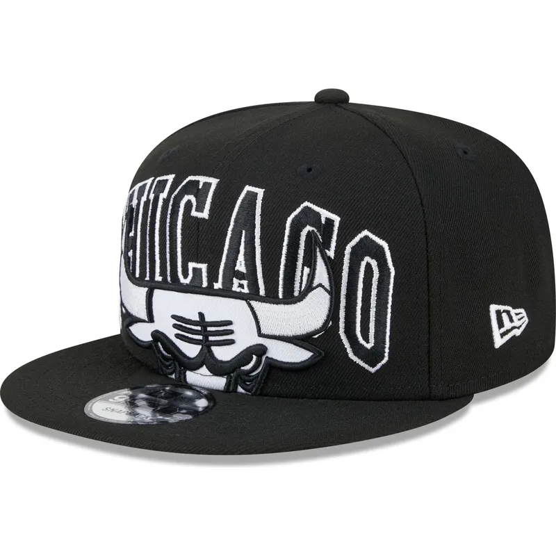 cepur-plakana-melns-snapback-9fifty-tip-off-2023-no-chicago-bulls-nba-no-new-era