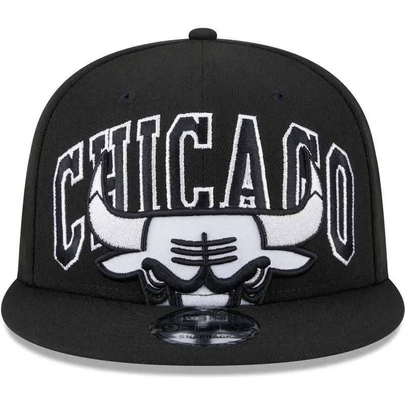 cepur-plakana-melns-snapback-9fifty-tip-off-2023-no-chicago-bulls-nba-no-new-era