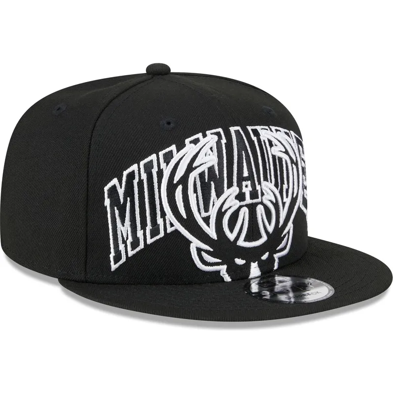cepur-plakana-melns-snapback-9fifty-tip-off-2023-no-milwaukee-bucks-nba-no-new-era