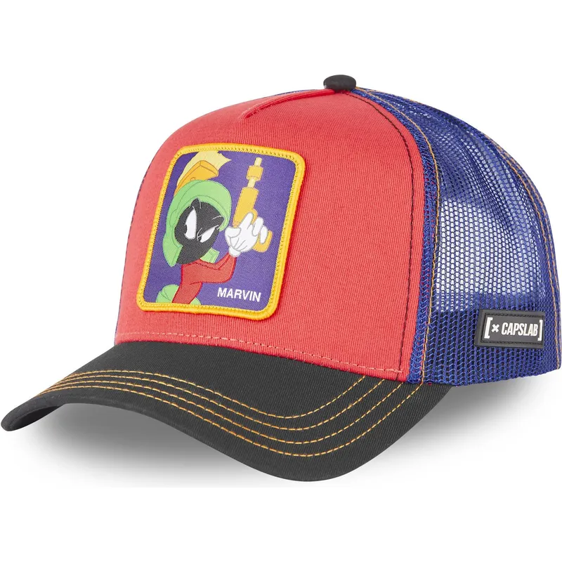 cepur-izliekta-truckeris-sarkans-snapback-loo7-ma2-marsietis-marvins-looney-tunes-no-capslab