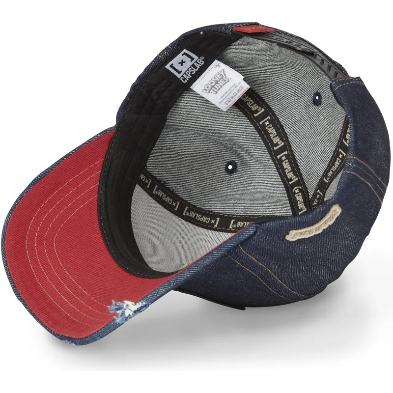 cepur-izliekta-tumsi-zils-snapback-denim-loo8-coy1-koijots-looney-tunes-no-capslab