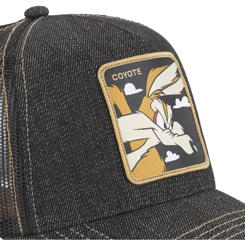 cepur-izliekta-truckeris-melns-snapback-denim-loo8-coy2-koijots-looney-tunes-no-capslab