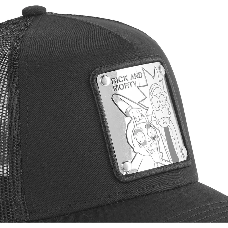 schwarze-trucker-kappe-rick-and-morty-loo3-von-capslab