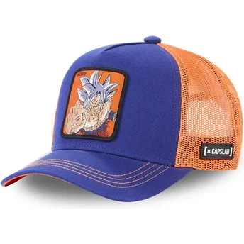 Czapka trucker granatowo-pomarańczowa dla dzieci Son Goku Ultra Instinct KID ULT1 Dragon Ball od Capslab