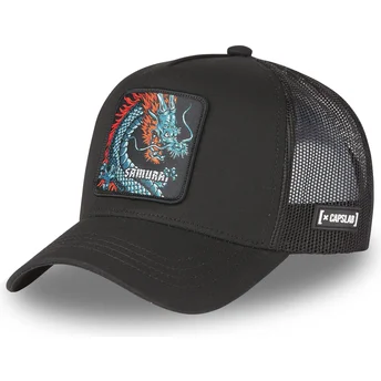 Cepur izliekta truckeris melns snapback Samurai DRA1 Pūķis Mītiskas radības no Capslab
