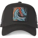 schwarze-trucker-kappe-drache-samurai-dra1-beasts-von-capslab