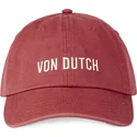 rote-verstellbare-gebogene-kappe-dc-r-von-von-dutch