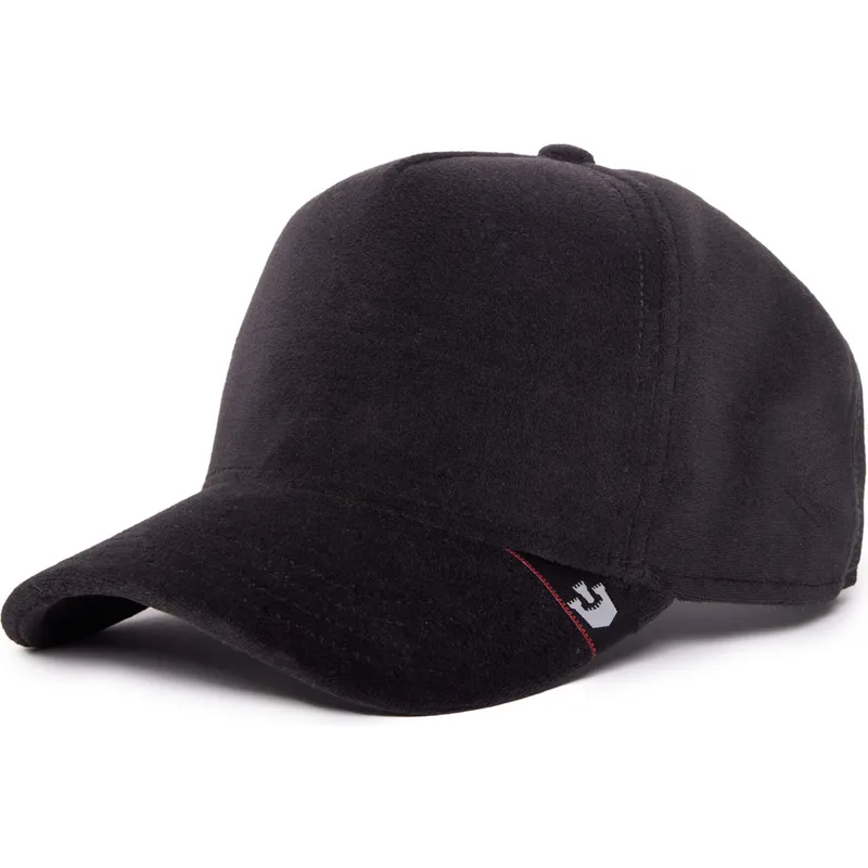 cepur-izliekta-truckeris-melns-snapback-velour-blank-the-farm-no-goorin-bros
