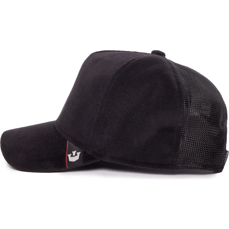 cepur-izliekta-truckeris-melns-snapback-velour-blank-the-farm-no-goorin-bros