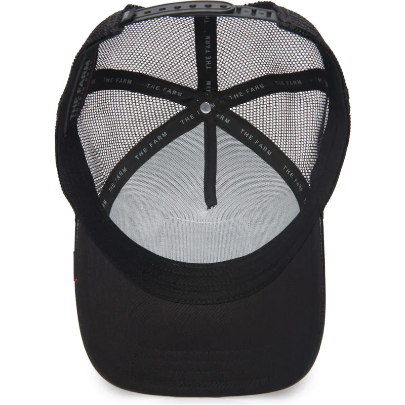 cepur-izliekta-truckeris-melns-snapback-cock-will-prevail-the-farm-leather-the-farm-no-goorin-bros