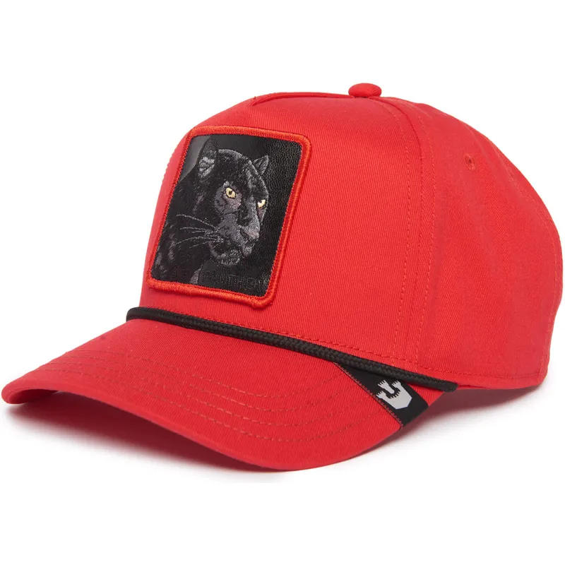 cepur-izliekta-sarkans-snapback-panther-100-the-farm-all-over-canvas-the-farm-no-goorin-bros