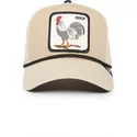 gorra-curva-beige-snapback-gallo-cock-rooster-100-the-farm-all-over-canvas-de-goorin-bros