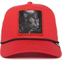 cepur-izliekta-sarkans-snapback-panther-100-the-farm-all-over-canvas-the-farm-no-goorin-bros