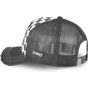 capslab-looney-tunes-schwarze-und-weisse-trucker-kappe-daffy-duck-loo8-daf1
