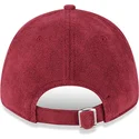 rote-verstellbare-kappe-mit-gebogenem-schirm-und-rotem-logo-9forty-towelling-der-new-york-yankees-mlb-von-new-era