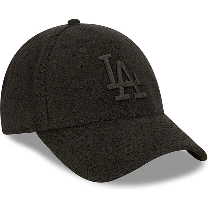 cepur-izliekta-melns-regulejams-9forty-towelling-no-los-angeles-dodgers-mlb-no-new-era