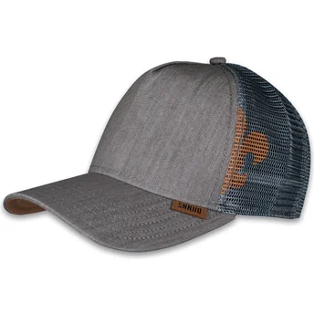 Cepur izliekta truckeris pelēks snapback HFT Linen 2014 no Djinns