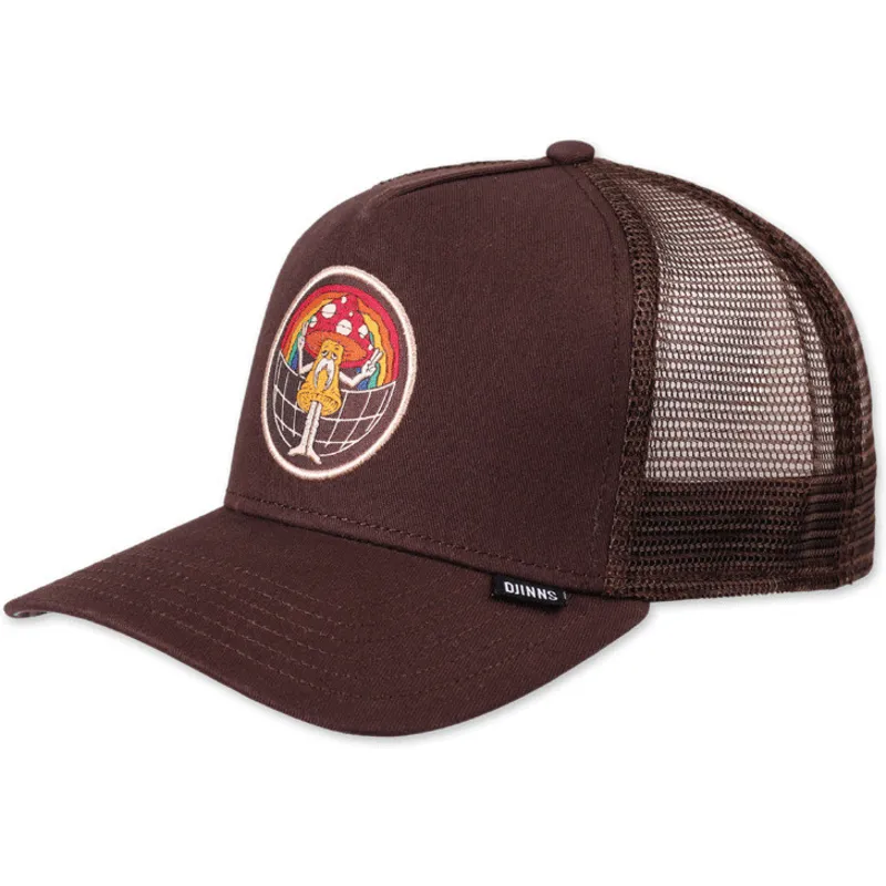 cepur-izliekta-truckeris-bruns-snapback-peace-harmony-hft-no-djinns