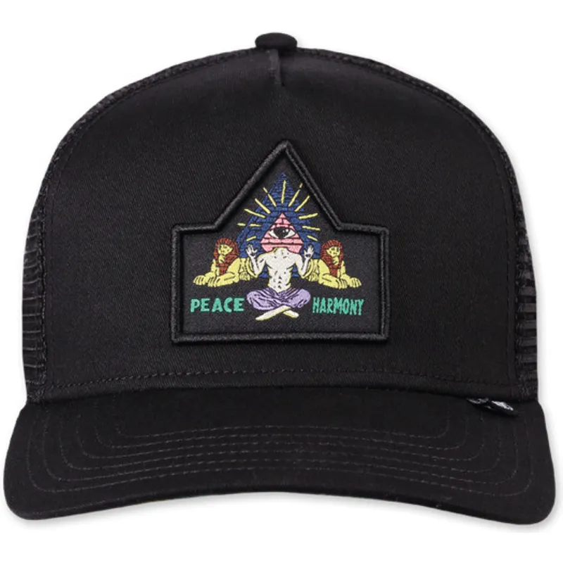 cepur-izliekta-truckeris-melns-snapback-peace-harmony-hft-no-djinns