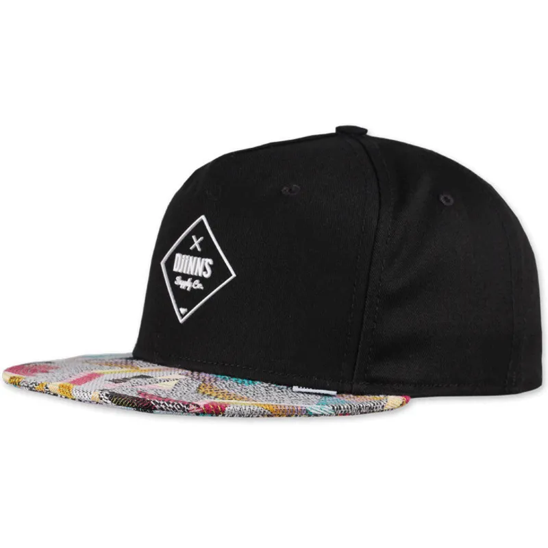 cepur-plakana-melns-snapback-rubber-aztek-no-djinns