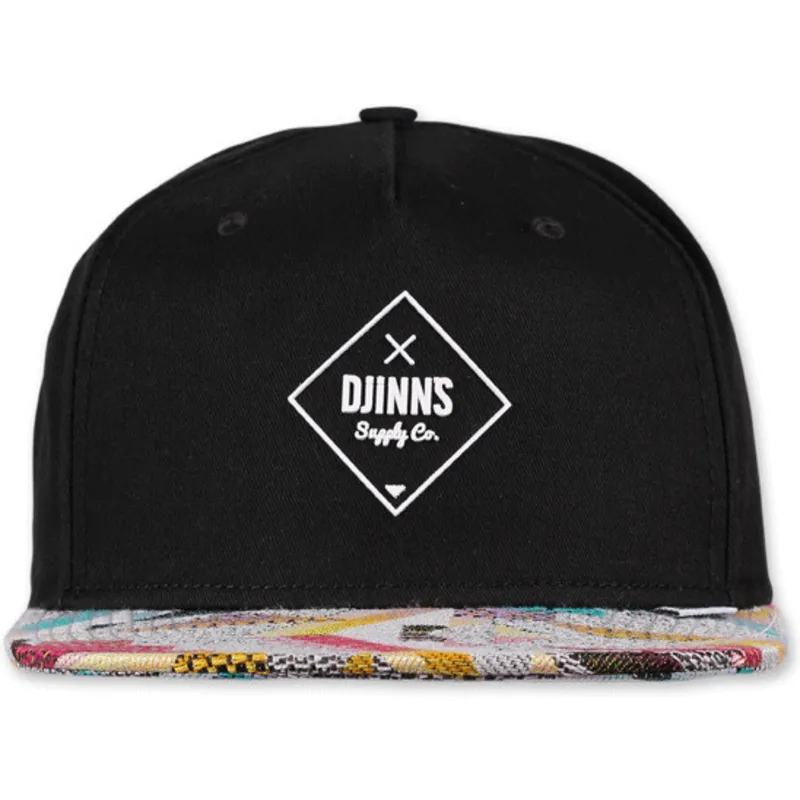 cepur-plakana-melns-snapback-rubber-aztek-no-djinns