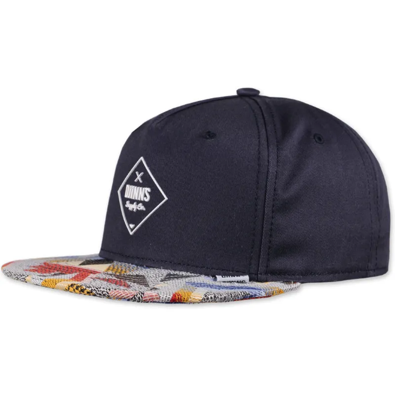 casquette-plate-bleue-marine-snapback-rubber-aztek-djinns