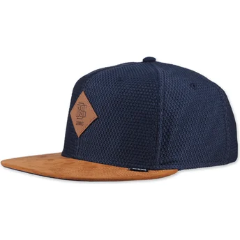 Cepur plakana tumši zils snapback Honey Knit no Djinns
