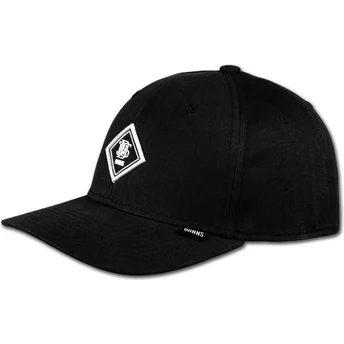 Gorra curva negra ajustable Brushed Twill TrueFit 2.0 de Djinns