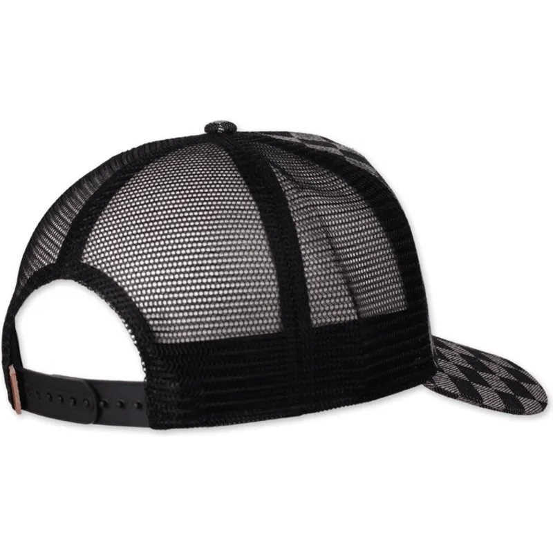 cepur-izliekta-truckeris-melns-snapback-hft-denim-check-no-djinns