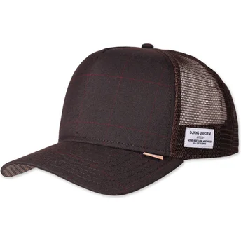 Cepur izliekta truckeris brūns snapback HFT Glencheck no Djinns