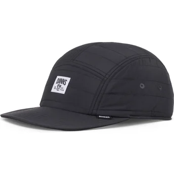 Gorra plana negra ajustable Puffy Nylon de Djinns