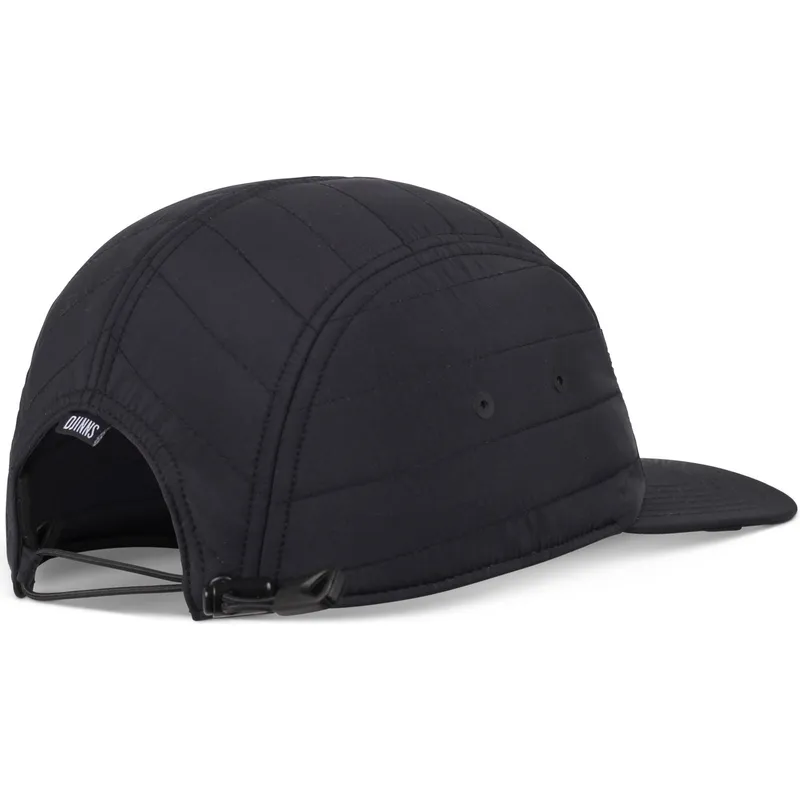 cepur-plakana-melns-regulejams-puffy-nylon-no-djinns