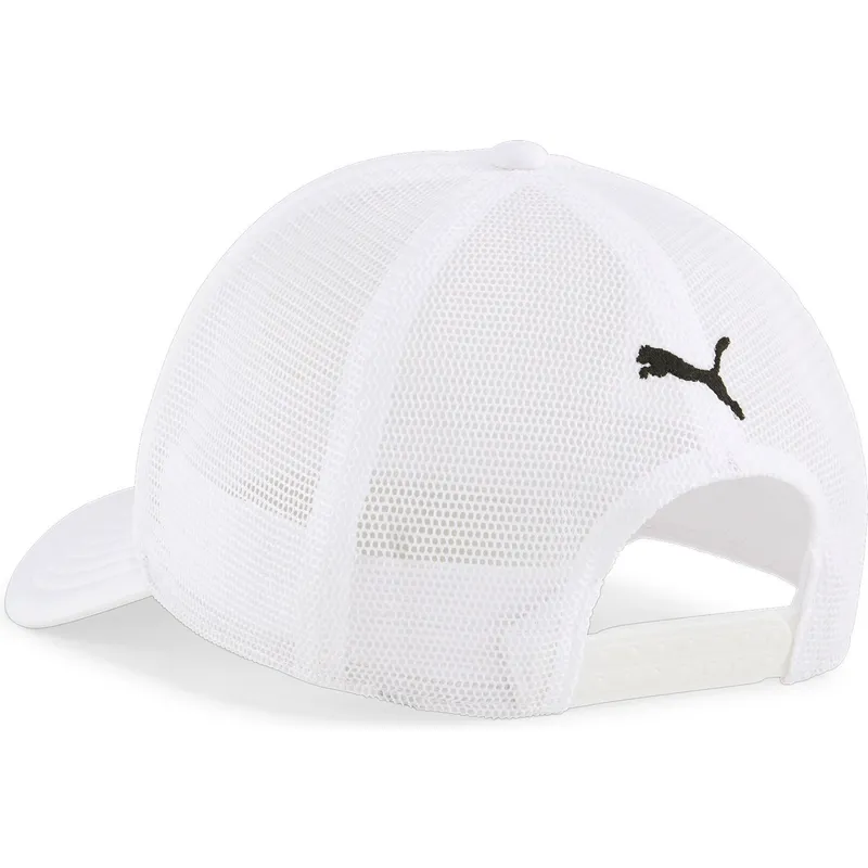 cepur-izliekta-truckeris-balts-snapback-race-no-ferrari-formula-1-no-puma