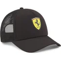 cepur-izliekta-truckeris-melns-snapback-race-no-ferrari-formula-1-no-puma