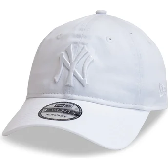 Gorra curva blanca ajustable con logo blanco 9TWENTY League Essential de New York Yankees MLB de New Era