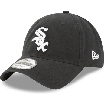 Czapka z zakrzywionym daszkiem czarna regulowana 9TWENTY Core Classic Chicago White Sox MLB New Era