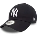 marineblaue-verstellbare-curved-cap-9twenty-league-essential-der-new-york-yankees-mlb-von-new-era