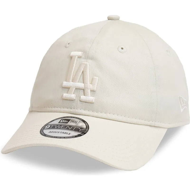 gorra-curva-beige-ajustable-con-logo-beige-9twenty-league-essential-de-los-angeles-dodgers-mlb-de-new-era