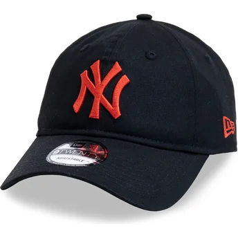 Czarna regulowana czapka z zakrzywionym daszkiem z czerwonym logo 9TWENTY League Essential New York Yankees MLB New Era