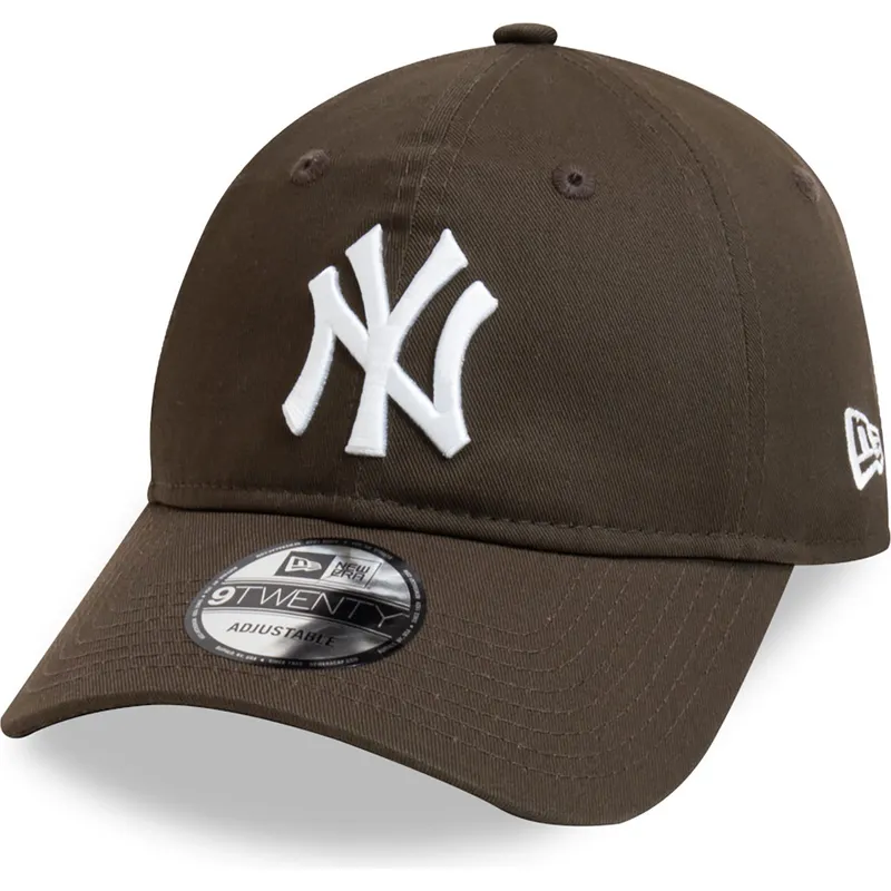 casquette-courbee-marron-ajustable-9twenty-league-essential-new-york-yankees-mlb-new-era